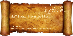 Ölbei Henrietta névjegykártya